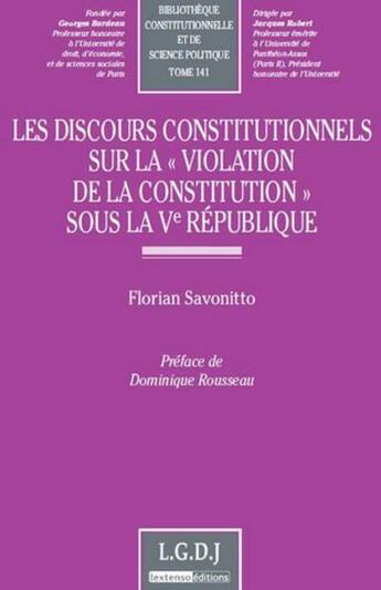 Couverture du livre « Les discours constitutionnels sur la 