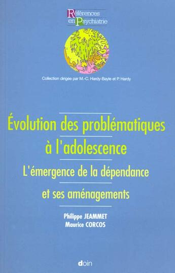 Couverture du livre « Evolution Des Problematiques A L Adolescence » de Jamet/Corcos aux éditions Doin