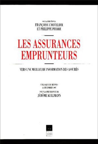 Couverture du livre « Assurances emprunteurs » de  aux éditions Pu De Rennes