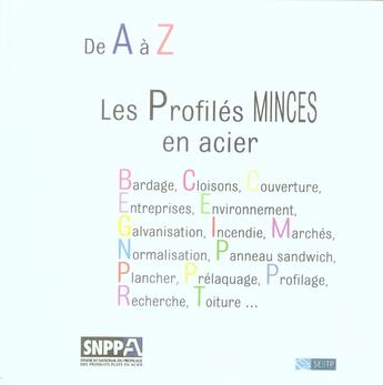 Couverture du livre « De a a z les profiles minces en acier » de Snppa aux éditions Sebtp