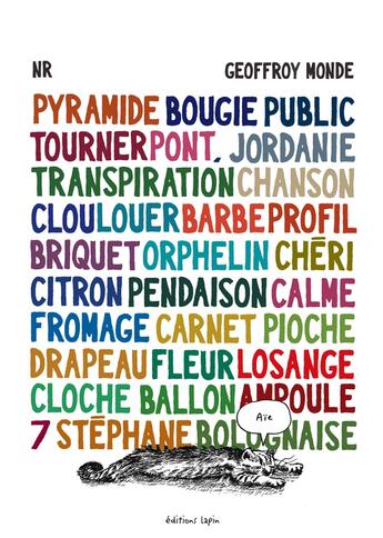 Couverture du livre « Pyramidebougiepublictournerpont,jordanietranspirationchansoncloulouerbarbe... » de Nr et Geoffroy Monde aux éditions Lapin