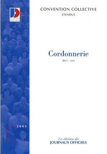 Couverture du livre « Cordonnerie cc 3015 » de Journaux Officiels aux éditions Direction Des Journaux Officiels