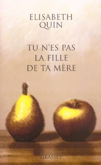 Couverture du livre « Tu n'es pas la fille de ta mère » de Elisabeth Quin aux éditions Grasset