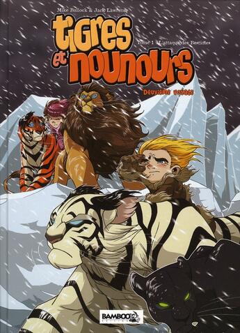 Couverture du livre « Tigres et nounours t.3 : deuxième voyage ; l'atttaque des bestioles » de Mike Bullock et Jack Lawrence aux éditions Bamboo