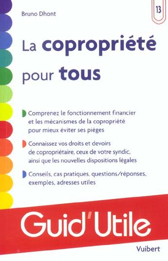 Couverture du livre « Tout Sur La Copropriete » de Bruno Dhont aux éditions Vuibert