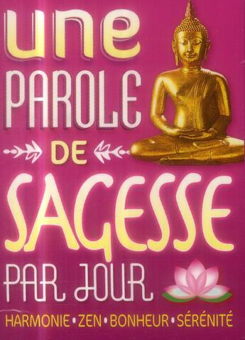 Couverture du livre « Une parole de sagesse par jour (édition 2015) » de  aux éditions Hugo Image