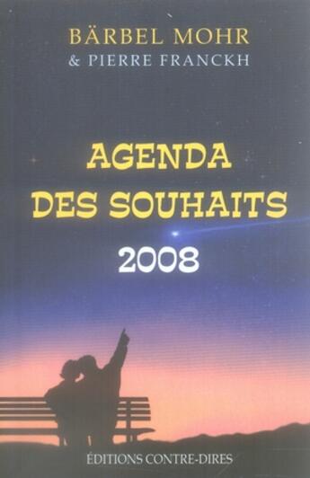 Couverture du livre « Agenda des souhaits (édition 2008) » de Barbel Mohr aux éditions Contre-dires