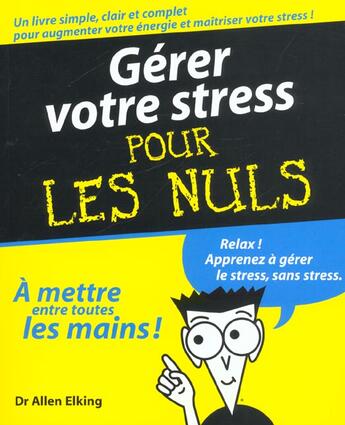 Couverture du livre « Gerez Votre Stress » de Allen Elking aux éditions First