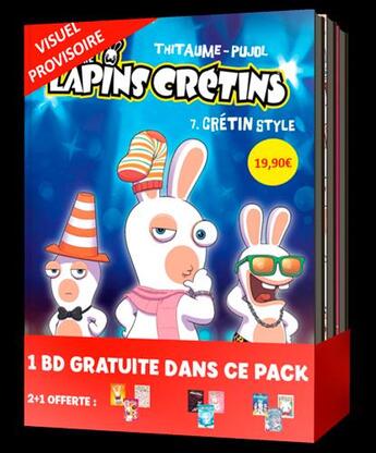 Couverture du livre « The Lapins Crétins : coffret vol.3 : Tomes 7 à 9 » de Thitaume et Romain Pujol aux éditions Les Deux Royaumes