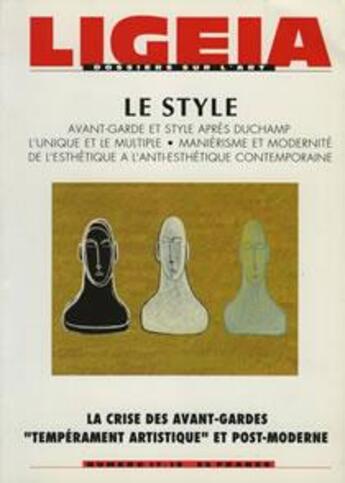 Couverture du livre « Ligeia n 17 le style » de  aux éditions Revue Ligeia