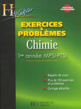 Couverture du livre « EXERCICES ET PROBLEMES » de Durupthy-A aux éditions Hachette Education