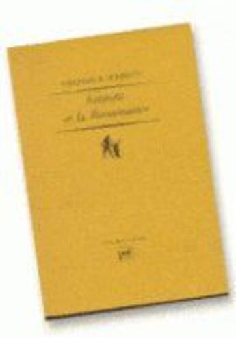 Couverture du livre « Aristote et la renaissance » de Schmitt C.B aux éditions Puf