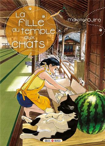 Couverture du livre « La fille du temple aux chats Tome 4 » de Makoto Ojiro aux éditions Soleil