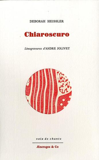 Couverture du livre « Chiaroscuro » de Deborah Heissler aux éditions Aencrages Et Co