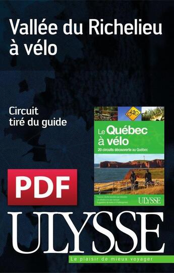 Couverture du livre « Vallée du Richelieu à vélo » de  aux éditions Ulysse