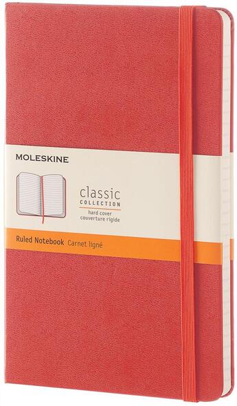 Couverture du livre « Carnet ligne grand format rigide corail » de  aux éditions Moleskine