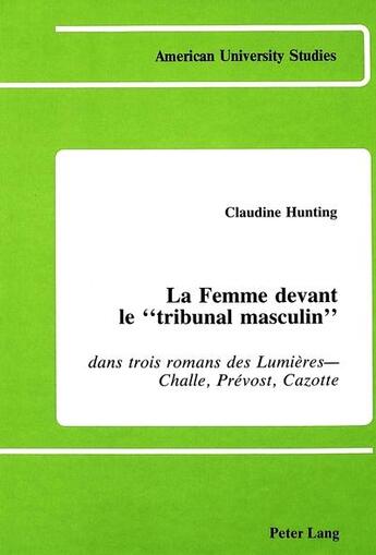 Couverture du livre « La femme devant le 