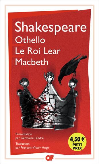 Couverture du livre « Othello, le Roi Lear, Macbeth » de William Shakespeare aux éditions Flammarion
