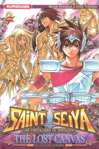 Couverture du livre « Saint Seiya - the lost Canvas ; la légende d'Hadès Tome 2 » de Masami Kurumada et Shiori Teshirogi aux éditions Kurokawa