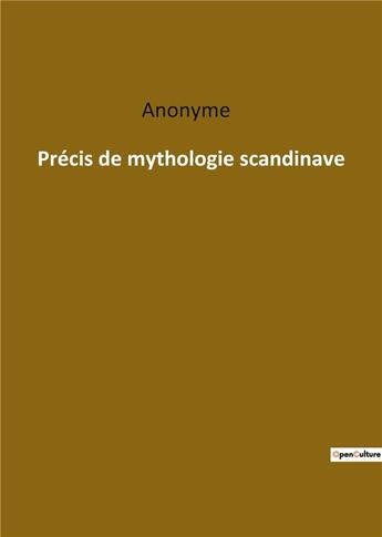 Couverture du livre « Précis de mythologie scandinave » de  aux éditions Culturea