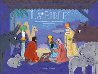 Couverture du livre « La Bible : les plus beaux récits illustrés en relief » de Aurelie Abolivier et Marie-Helene Delval aux éditions Bayard Soleil