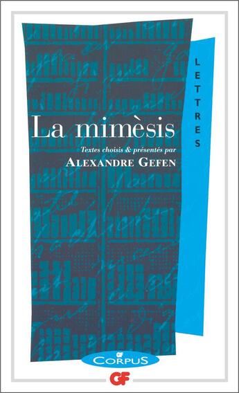 Couverture du livre « La mimèsis » de Alexandre Gefen aux éditions Flammarion