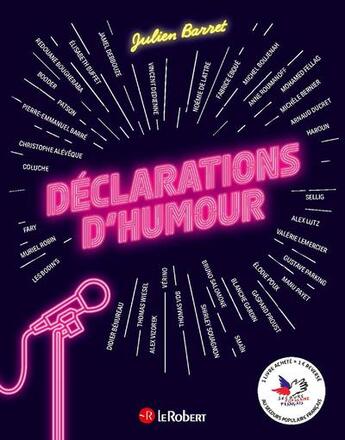 Couverture du livre « Déclarations d'humour » de Julien Barret aux éditions Le Robert