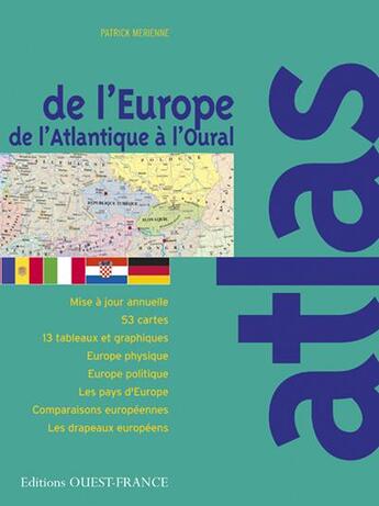 Couverture du livre « Atlas de l'europe et de l'union europeenne » de Patrick Merienne aux éditions Ouest France