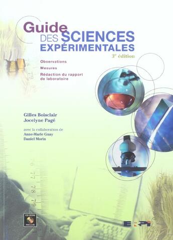 Couverture du livre « Guide des sciences experimentales 3e ed (3e édition) » de Daniel Morin et Gilles Boisclair et Jocelyne Page et Anne-Marie Guay aux éditions Renouveau Pedagogique