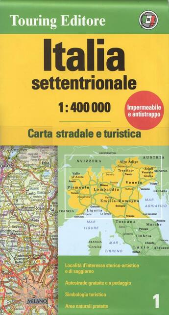 Couverture du livre « *italie settentrionale (f1)*** » de  aux éditions Tci