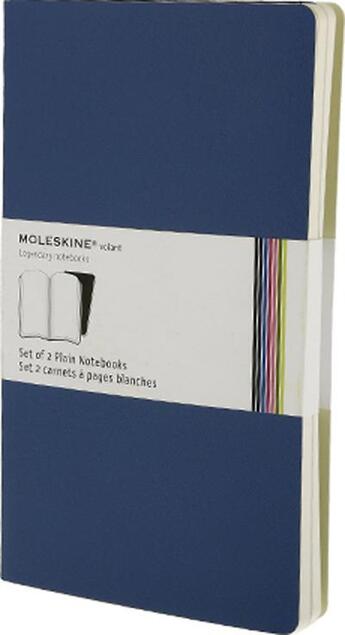 Couverture du livre « Carnet volant blanc grand format set 2 couv. souple bleu » de Moleskine aux éditions Moleskine Papet