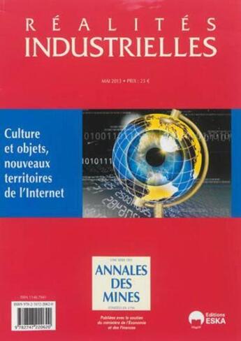 Couverture du livre « Ri mai 2013 culture et objets nouveaux territoires de l'internet » de Annales Des Min aux éditions Eska