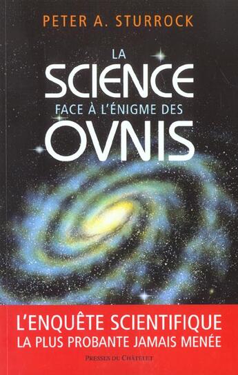 Couverture du livre « La science face a l'enigme des ovnis » de Peter Sturrock aux éditions Presses Du Chatelet