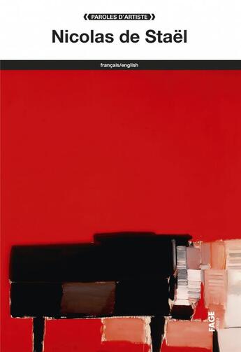 Couverture du livre « Nicolas de Staël » de Nicolas De Stael aux éditions Fage