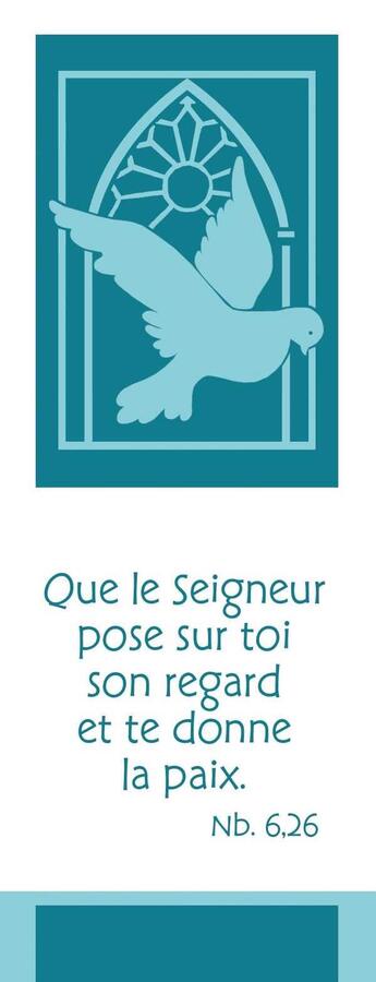 Couverture du livre « Lot de 20 - signet symbole que le seigneur pose sur toi - signet par lot de 20 » de  aux éditions Prouvost