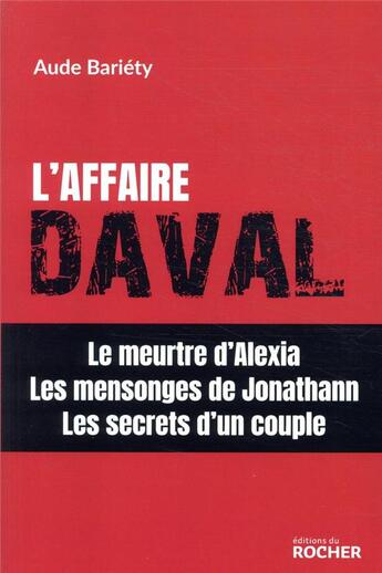 Couverture du livre « L'affaire Daval » de Aude Bariety aux éditions Rocher