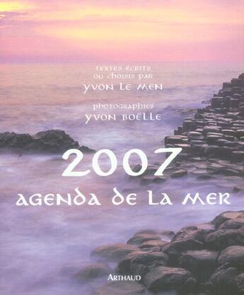 Couverture du livre « AGENDA DE LA MER 2007 » de Le Men/Boelle Yvon/Y aux éditions Arthaud