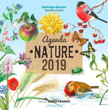 Couverture du livre « Agenda nature (édition 2019) » de Dominique Mansion aux éditions Ouest France