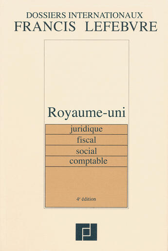 Couverture du livre « Royaume-Uni » de Redaction Efl aux éditions Lefebvre