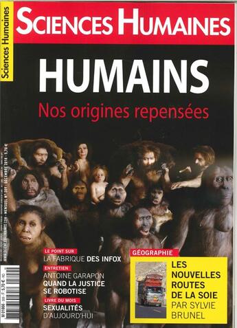 Couverture du livre « Sciences humaines n 309 humains - novembre 2018 » de  aux éditions Sciences Humaines