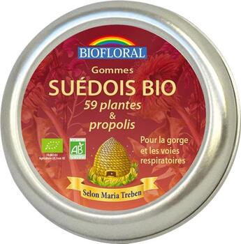 Couverture du livre « Suedois bio - 59 plantes et propolis - gommes boite 45gr » de  aux éditions Dg-exodif