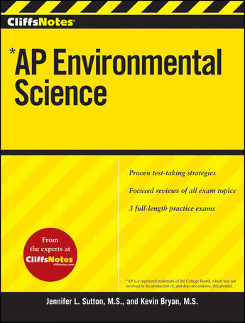 Couverture du livre « CliffsNotes AP Environmental Science » de Bryan Kevin aux éditions Houghton Mifflin Harcourt