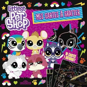 Couverture du livre « Littlest pet shop - mes cartes a gratter - violette » de  aux éditions Les Livres Du Dragon D'or