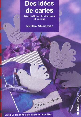 Couverture du livre « Idees de cartes » de Steinmeyer M aux éditions Ulisse