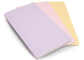 Couverture du livre « Cahier pastel set de 3 grand format pages blanches » de Moleskine aux éditions Moleskine Papet