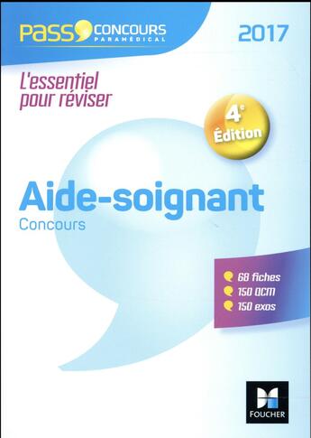 Couverture du livre « Pass'concours Tome 32 : concours aide-soignant (4e édition) » de Valerie Beal aux éditions Foucher