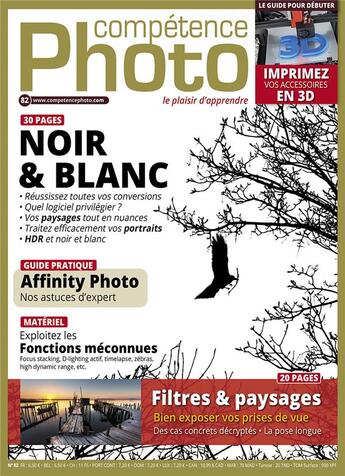 Couverture du livre « Competence photo n 82 : noir & blanc - filtres & paysages » de  aux éditions Knowware