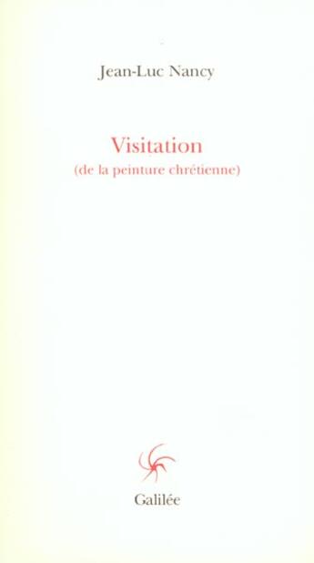 Couverture du livre « Visitation » de Nancy J L aux éditions Galilee