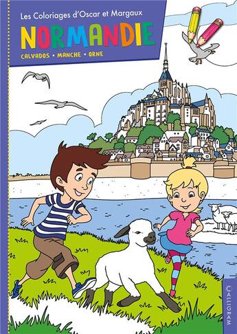 Couverture du livre « Coloriages oscar et margaux en normandie » de  aux éditions Calligram