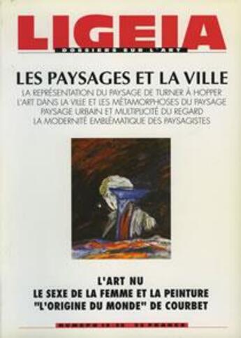 Couverture du livre « Ligeia paysages et la ville - ligb19 » de  aux éditions Revue Ligeia